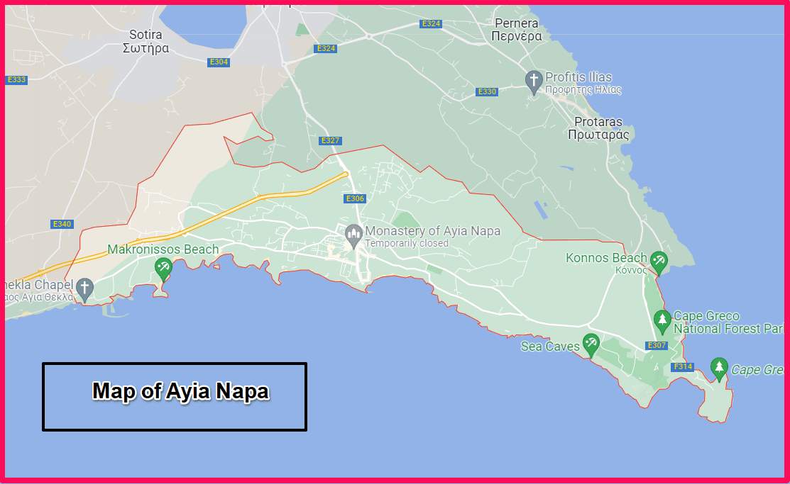 Map of Ayia Napa