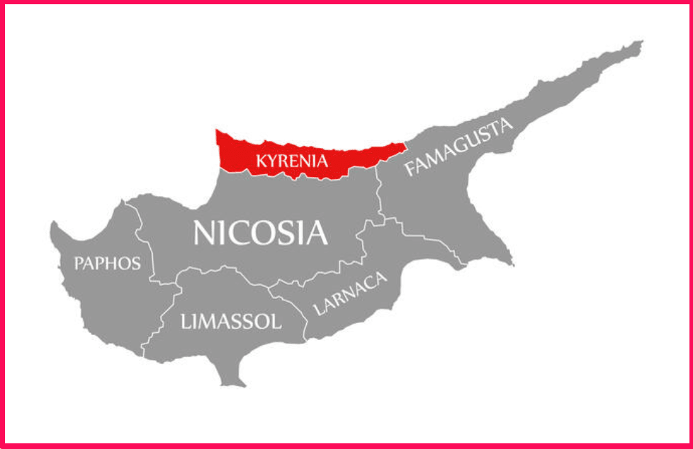 Map of Kyrenia