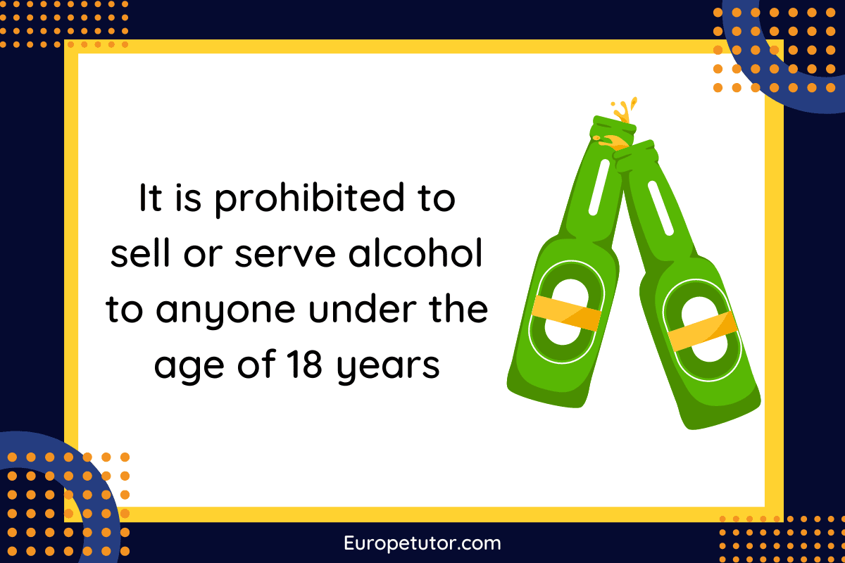 It is prohibited to sell or serve alcohol to anyone under the age of 18 years in Cyprus