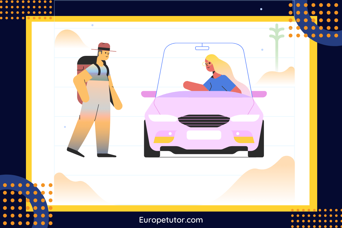 Where can you ask for a lift while hitchhiking in Portugal